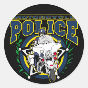 Motorfietspolitie Ronde Sticker