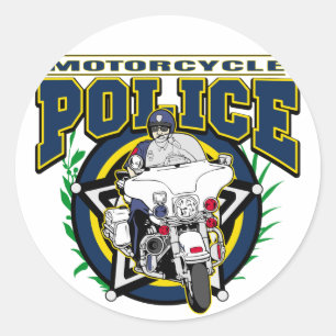 Motorfietspolitie Ronde Sticker