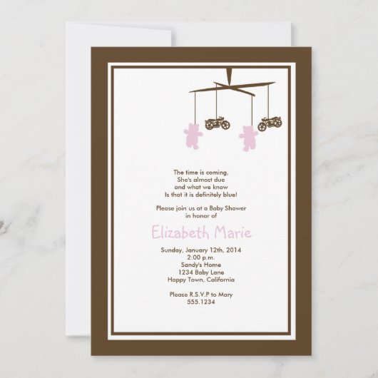 Motorfietsprivum voor Baby shower Kaart (Voorkant)