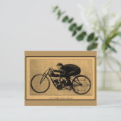 Motorfietsracegeschiedenis GH Curtistieken op zijn Briefkaart (Staand voorkant)