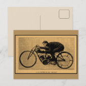 Motorfietsracegeschiedenis GH Curtistieken op zijn Briefkaart (Voorkant / Achterkant)