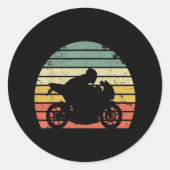  motorfietsretrendement ronde sticker (Voorkant)