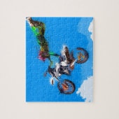 Motorfietsriddermotoverspringen Legpuzzel (Verticaal)