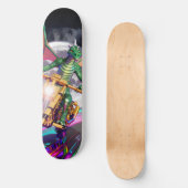 Motorfietsrijdende Draak Persoonlijk Skateboard (Voorkant)