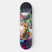 Motorfietsrijdende Draak Persoonlijk Skateboard (Voorkant)