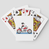 Motorfietsrijdende Hond Speelkaarten (Achterkant)