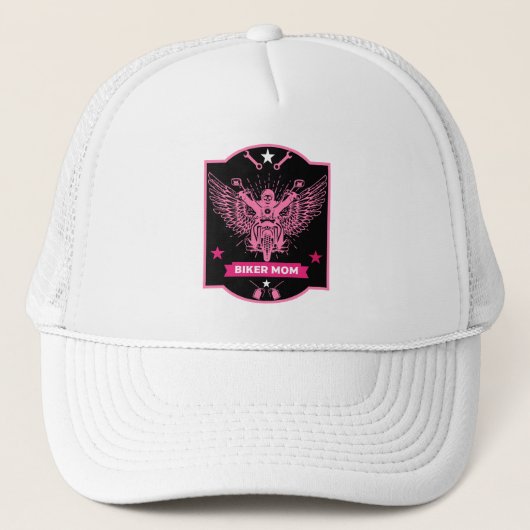 Motorfietsrijdende moeder trucker pet (Voorkant)