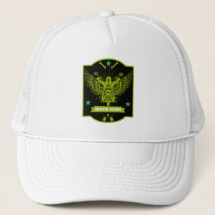 Motorfietsrijdende moeder trucker pet