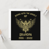 Motorfietsrijder Funeral in Memoriam Kaart (Voorkant / Achterkant in situ)