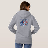 Motorfietsroute 66 VS-vlag aanpassen Hoodie (Achterkant volledig)