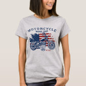 Motorfietsroute 66 VS-vlag aanpassen T-shirt (Voorkant)