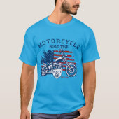 Motorfietsroute 66 VS-vlag aanpassen T-shirt (Voorkant)