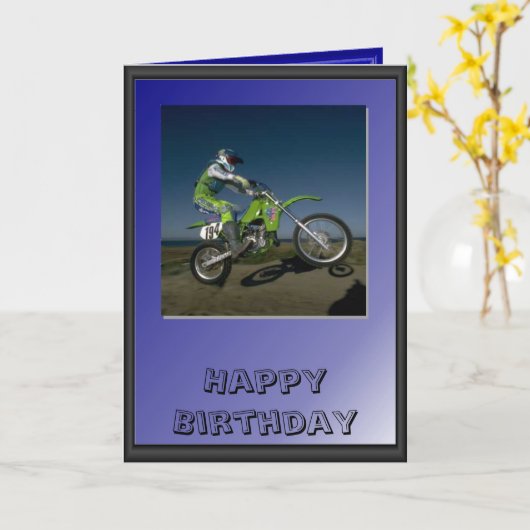 Motorfietsruiter Kaart (Gele Bloem)