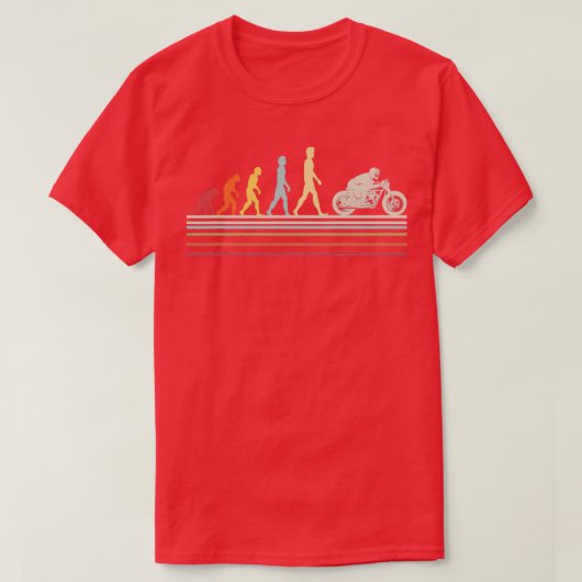 motorfietsstijl menselijke evolutielijnen t-shirt (Design voorkant)