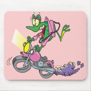 motorfietstermeisjes kikker kikker dier cartoon muismat