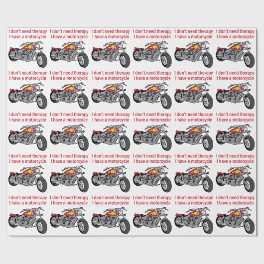 Motorfietstherapie Cadeaupapier (Vlak)