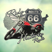 Motorfietstocht Historische Route 66 Winkel Bedrij Raamsticker (Vel 3)