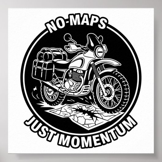 Motorfietstoerisme Vrijheid Mentaliteit Poster (Voorkant)