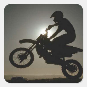 Motorfietstrucs Vierkante Sticker