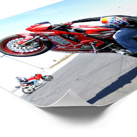 Motorfietstunt Poster (Hoek)