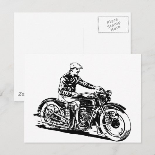 Motorfietsvintage Briefkaart (Voorkant / Achterkant)