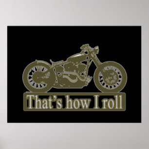 Motorfietswand Poster