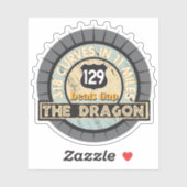 Motorfietsweg Draak in Deals Gap Sticker (Vel)