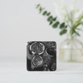  motorfietswijzerplaten vierkante visitekaartje (Staand voorkant)