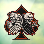 Motorfietswinkel engel in de ontwikkelingszone van raamsticker (Vel 3)