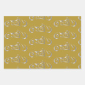 Motorfietzilver silhouet met kleurachtergrond inpakpapier vel (Voorkant 3)