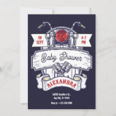 Motorgarage iconisch baby shower kaart (Voorkant)