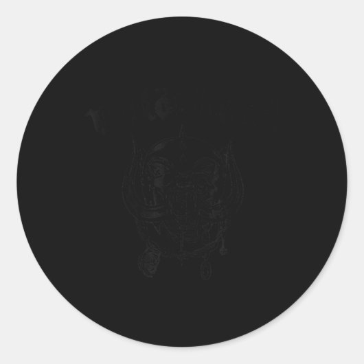 Motörhead - Flat Warpig Black On Lemon Ronde Sticker (Voorkant)