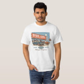 Motorhead Garage Klassieke Auto Kunst T-shirt (Voorkant volledig)