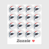 Motorhelm Moto Racer Sport Doodle Planner Sticker (Vel)