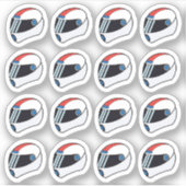 Motorhelm Moto Racer Sport Doodle Planner Sticker (Voorkant)