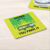 Motorhome Camping | Kampeertehuizen | RV Mok mij Kartonnen Onderzetters (Schuin)