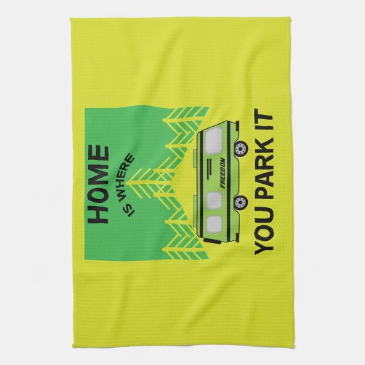 Motorhome Camping | Kampeertehuizen | RV Mok mij Theedoek (Verticaal)