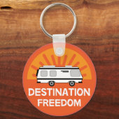 Motorhome Camping | Kampeertehuizen | RV-Mok Sleutelhanger (Voorkant)