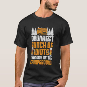 Motorhome Camping Retro Alcohol Caravan Rv Kampeer T-shirt