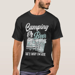 Motorhome Camping Retro Bier Caravan Rv Trailer Ca T-shirt