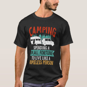 Motorhome Camping Retro Caravan Rv Trailer Kampere T-shirt