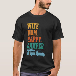 Motorhome Camping Retro Familie Caravan Rv Aanhang T-shirt
