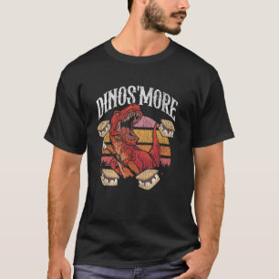 Motorhome Camping Retro Kampvuur T-Rex Dinos'more T-shirt