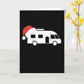 Motorhome Kerstman Hoed | Kerstcadeau Kaart (Gele Bloem)