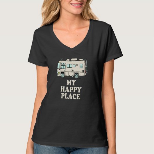 Motorhome MY HAPPY PLACE T-shirt (Voorkant)