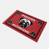 Motorhome Pug Camping Doormat Deurmat (Schuin)