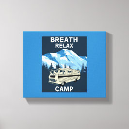 Motorhome RV | Camper | ReisVan | Retro-Mok Canvas Afdruk