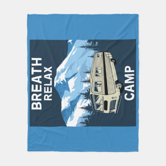 Motorhome RV | Camper | ReisVan | Retro-Mok Fleece Deken (Voorkant)