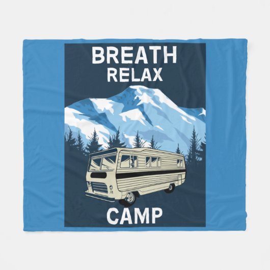 Motorhome RV | Camper | ReisVan | Retro-Mok Fleece Deken (Voorkant (Horizontaal))