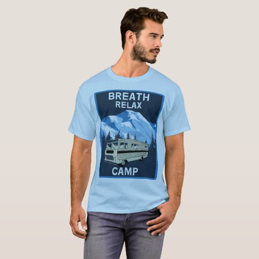 Motorhome RV | Camper | ReisVan | Retro-Mok T-shirt (Voorkant volledig)